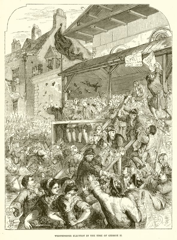 Elezione di Westminster al tempo di Giorgio II da English School