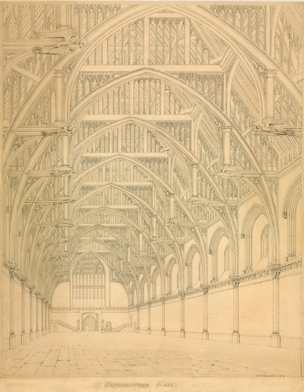 Westminster Hall, 1814 da English School