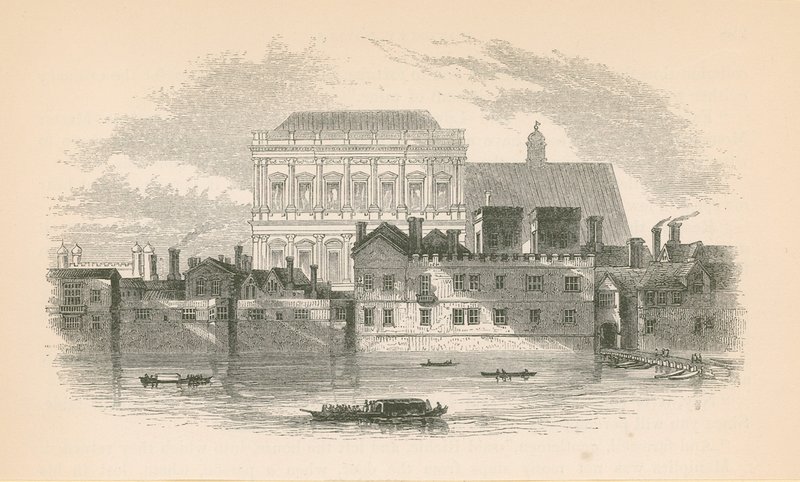 Whitehall dal fiume Tamigi da English School