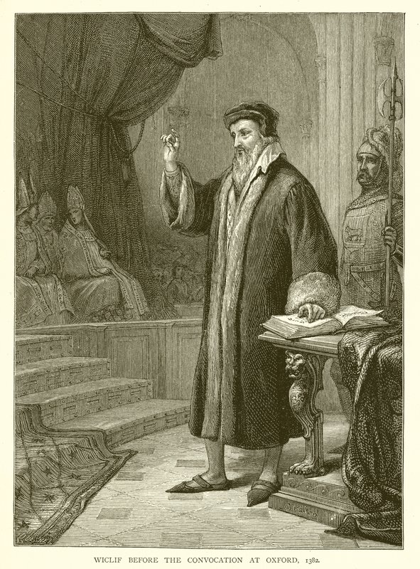 Wiclif davanti alla convocazione a Oxford, 1382 da English School