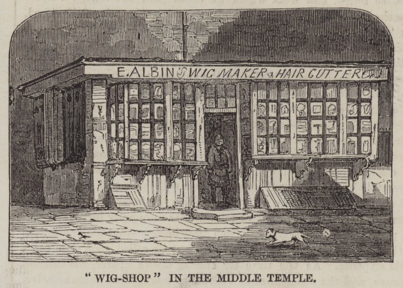 "Negozio di parrucche" nel Middle Temple da English School