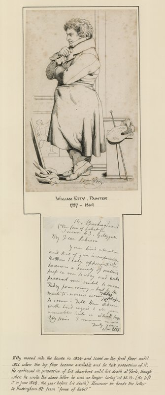 William Etty che viveva al numero 14 di Buckingham Street da English School