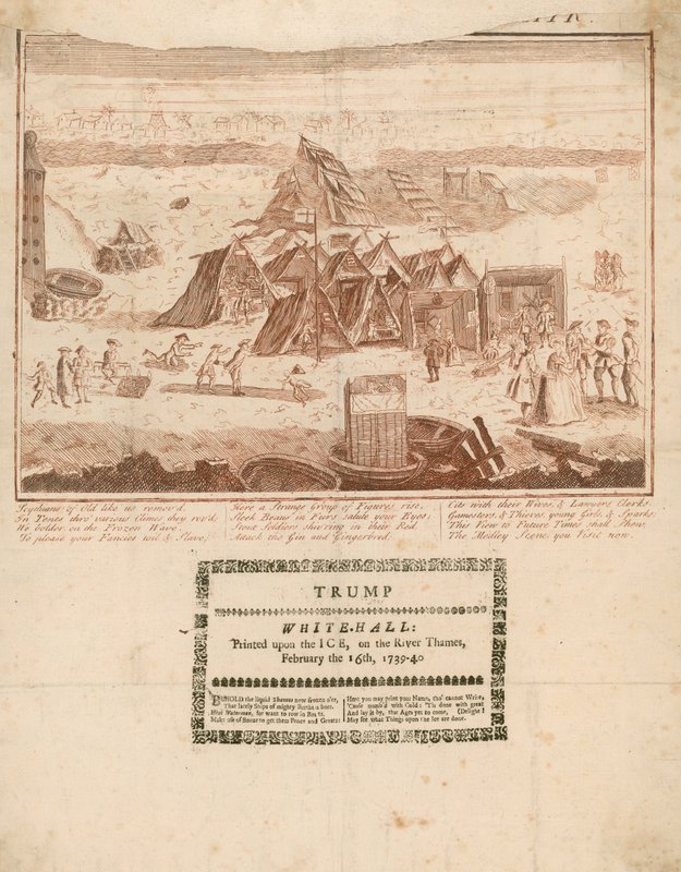 Souvenir della fiera del gelo di William Hogarth da English School