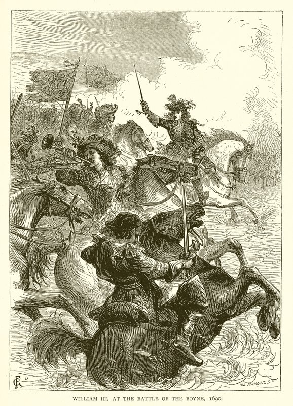 Guglielmo III alla Battaglia del Boyne, 1690 da English School
