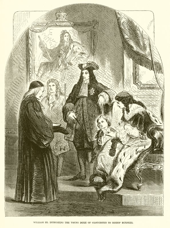 Guglielmo III affida il giovane Duca di Gloucester al Vescovo Burnett da English School