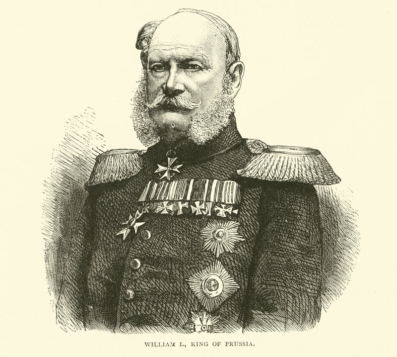 Guglielmo I, re di Prussia, luglio 1870 da English School