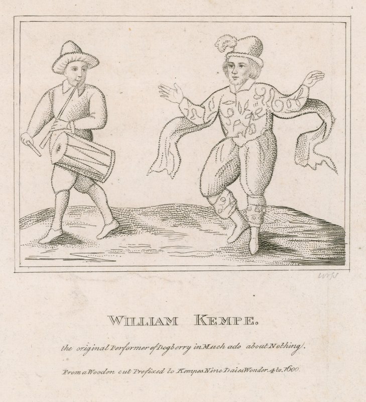 William Kempe, il primo interprete di Dogberry in Molto rumore per nulla da English School