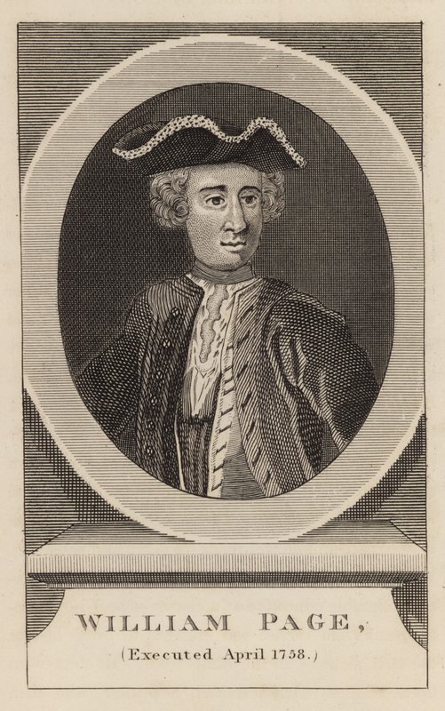 William Page, giustiziato aprile 1758 da English School
