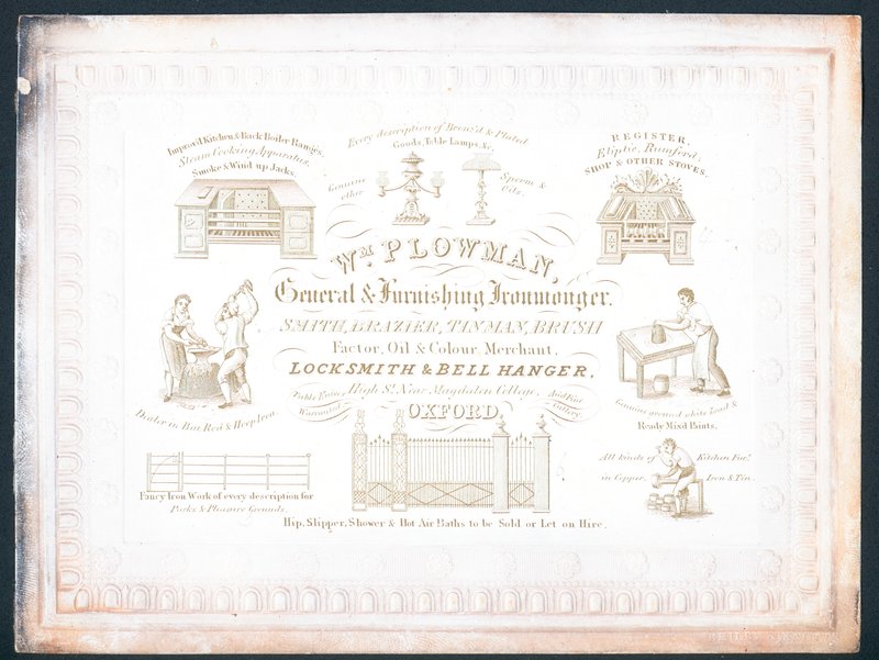 William Plowman, ferramenta generale e arredatore da English School