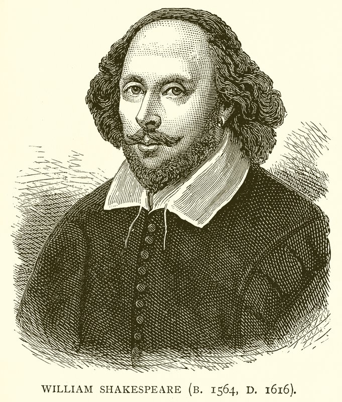 William Shakespeare (n. 1564, m. 1616) da English School