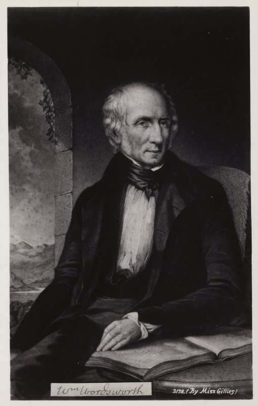 William Wordsworth (1770-1850), poeta inglese (litografia) da English School