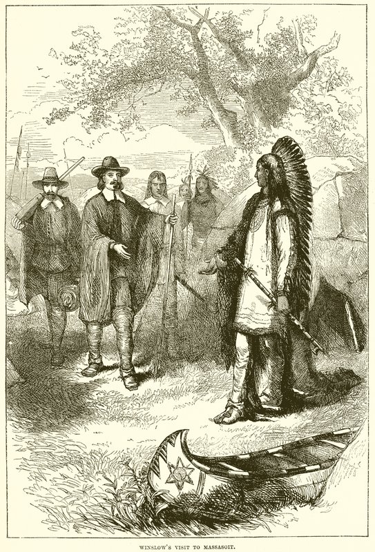 Visita di Winslow a Massasoit da English School