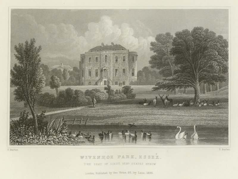 Wivenhoe Park, Essex, la residenza del Tenente Generale States Rebow da English School