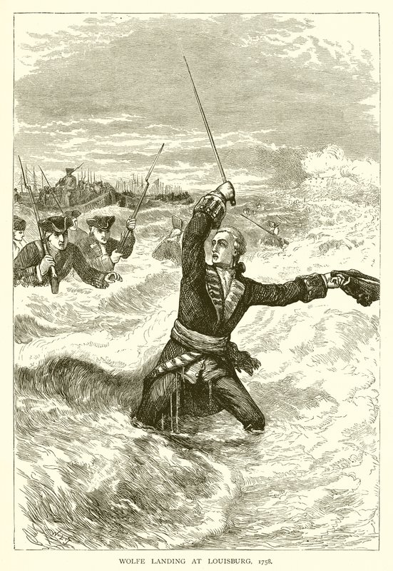 Sbarco di Wolfe a Louisburg, 1758 da English School