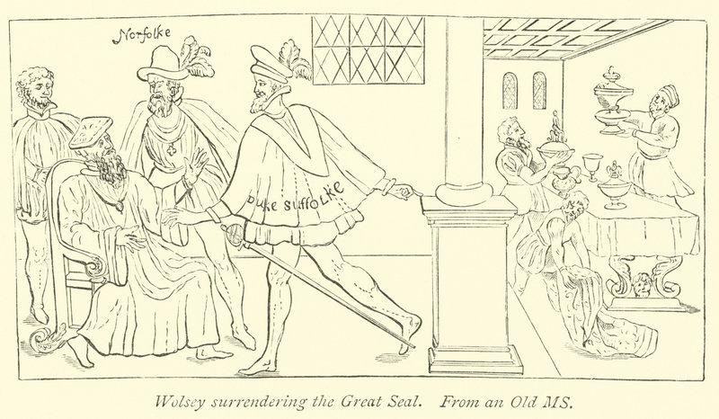 Wolsey consegna il Gran Sigillo da English School