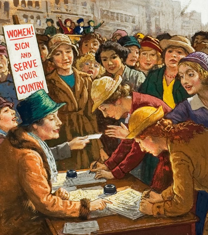 Donne volontarie per il lavoro nella Prima Guerra Mondiale da English School