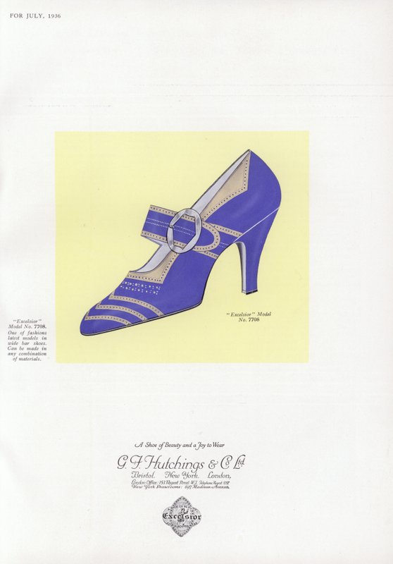 Pubblicità di scarpe da donna, anni 