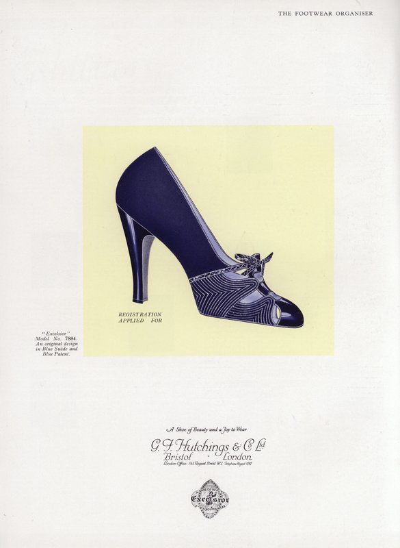 Pubblicità di scarpe da donna, anni 
