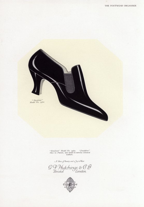 Pubblicità di scarpe da donna, anni 