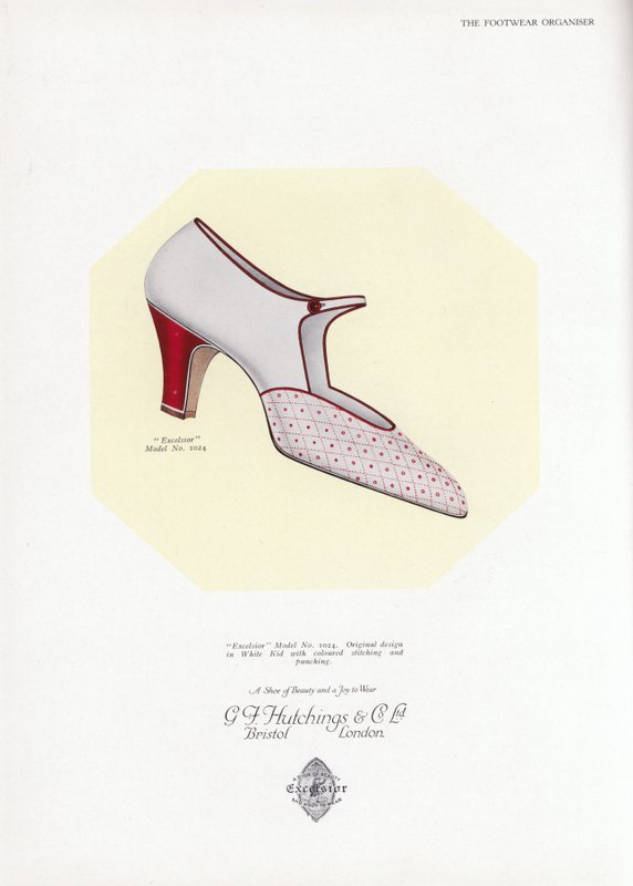Pubblicità di scarpe da donna, anni 