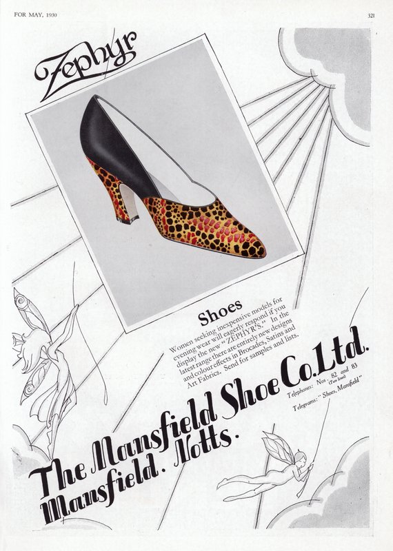 Pubblicità di scarpe da donna, anni 