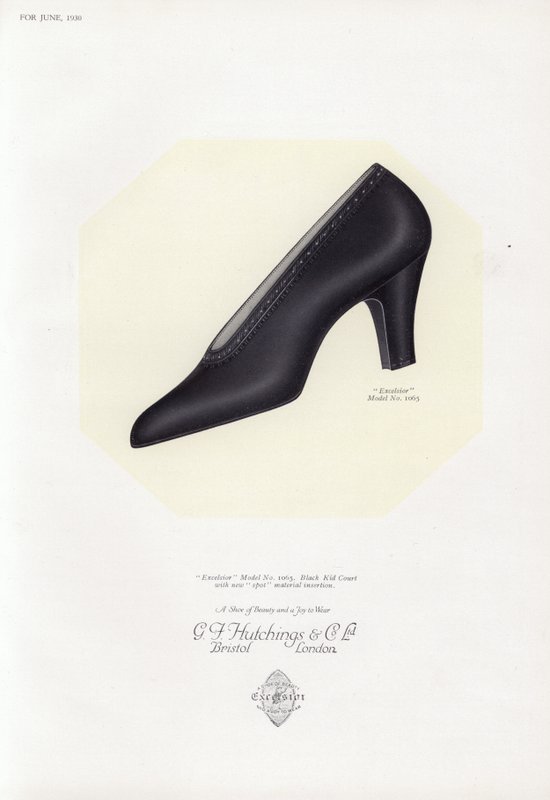 Pubblicità di scarpe da donna, anni 