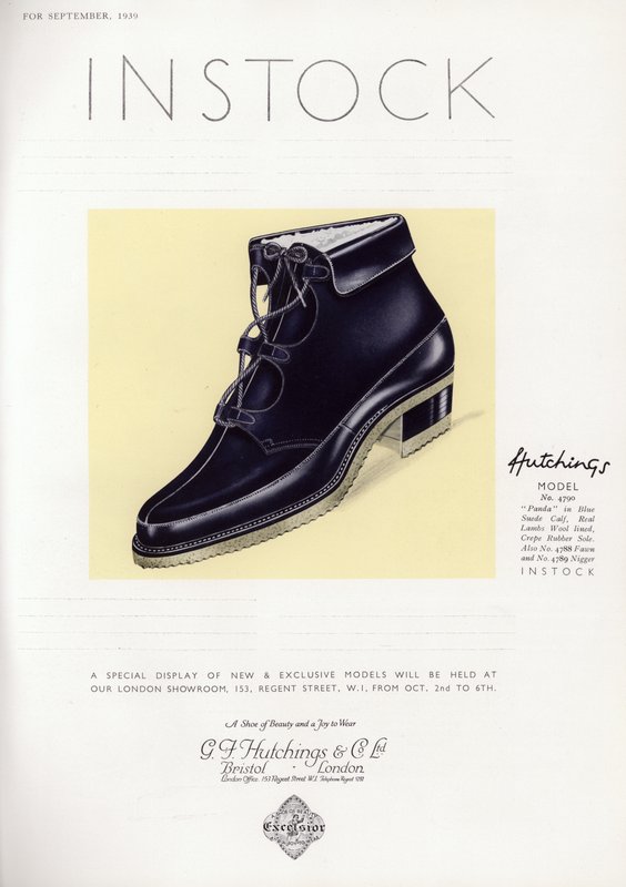 Pubblicità di scarpe da donna, anni 