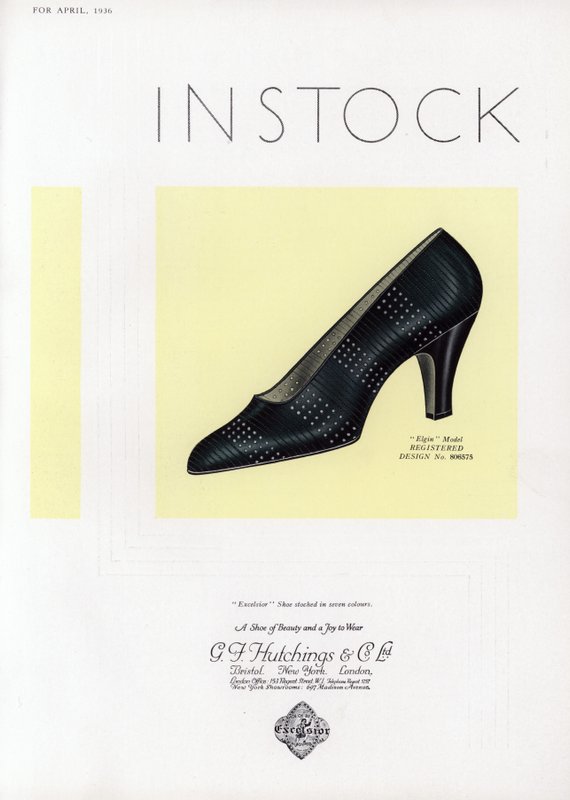 Pubblicità di scarpe da donna, anni 