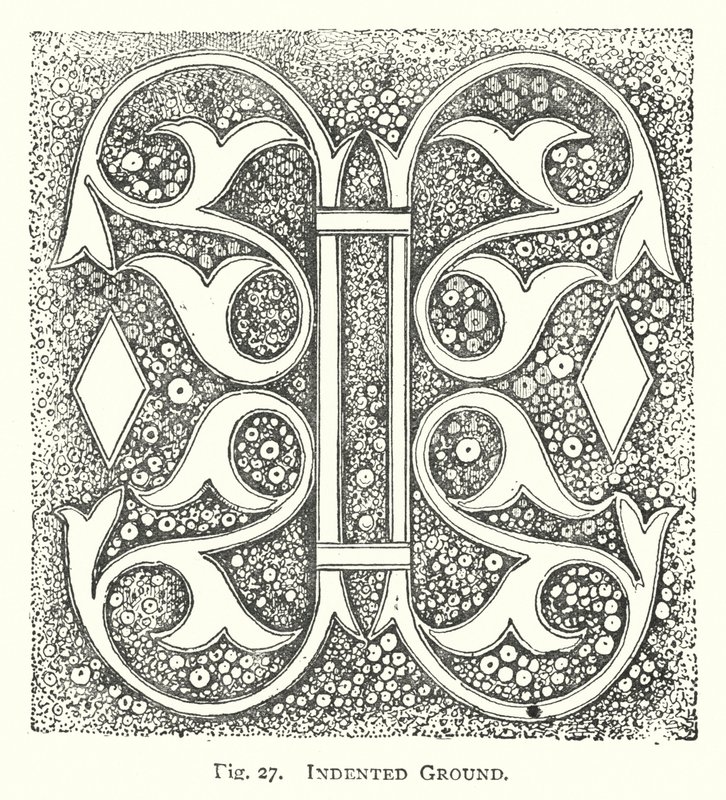 Intaglio del legno: Fondo indentato (incisione) da English School