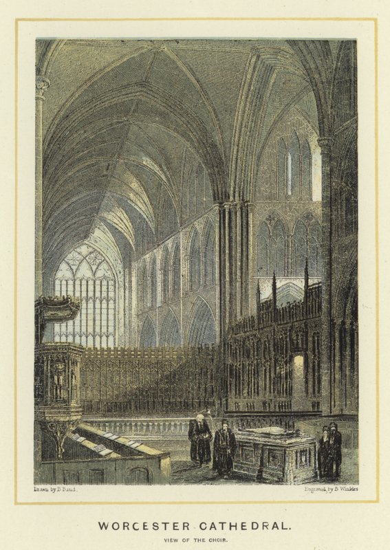 Cattedrale di Worcester, vista del coro da English School