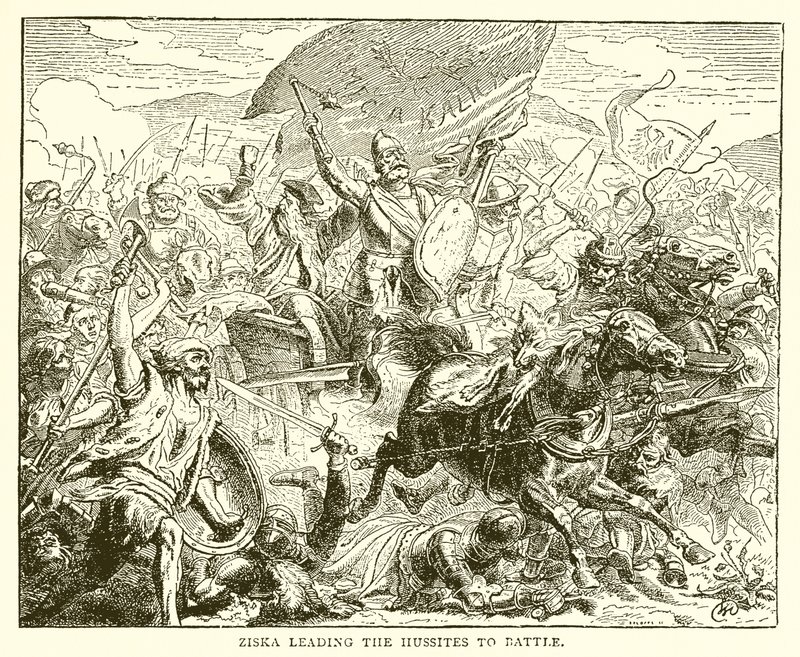 Ziska guida gli Hussiti in battaglia da English School