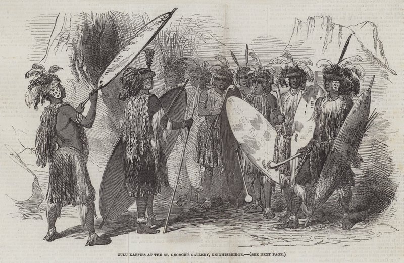 Zulu Kaffirs alla Galleria di San Giorgio, Knightsbridge da English School