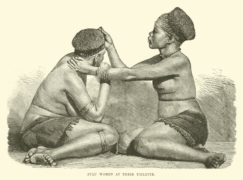 Donne Zulu alla loro toilette da English School