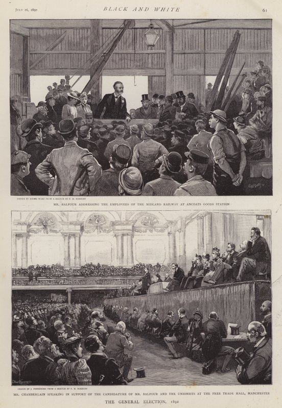 Scene dalla Campagna Elettorale Generale Britannica del 1892 da Enoch Ward