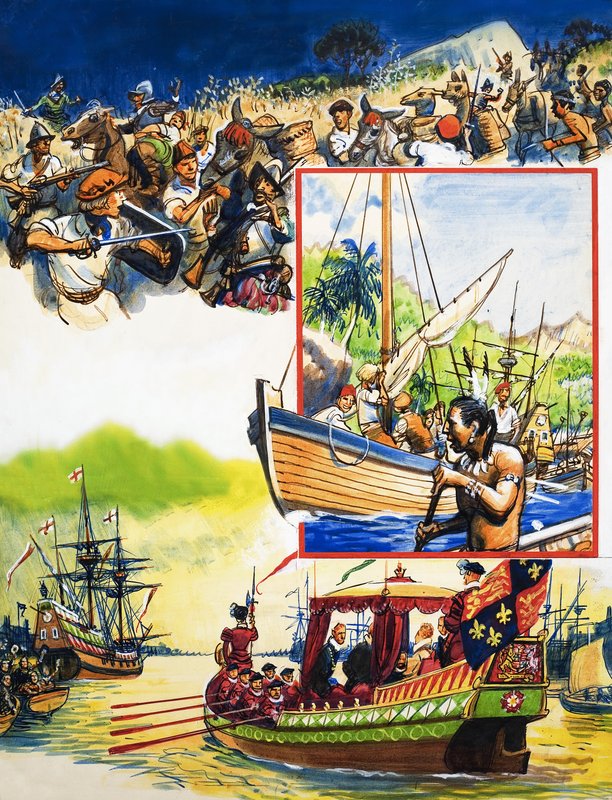 Scrapbook of the British Sailor: I viaggi di Drake da Eric Parker