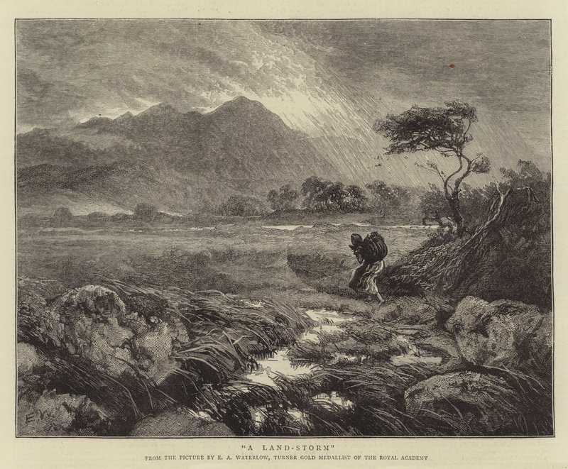 Una tempesta di terra da Ernest Albert Waterlow