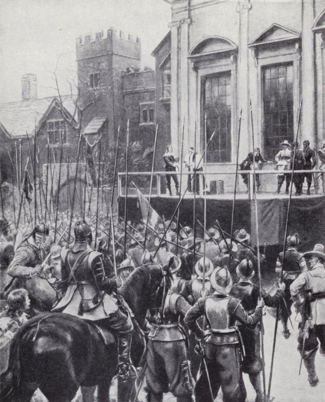 Esecuzione di Re Carlo I fuori dalla Banqueting House a Whitehall, Londra, 30 gennaio 1649 da Ernest (after) Crofts
