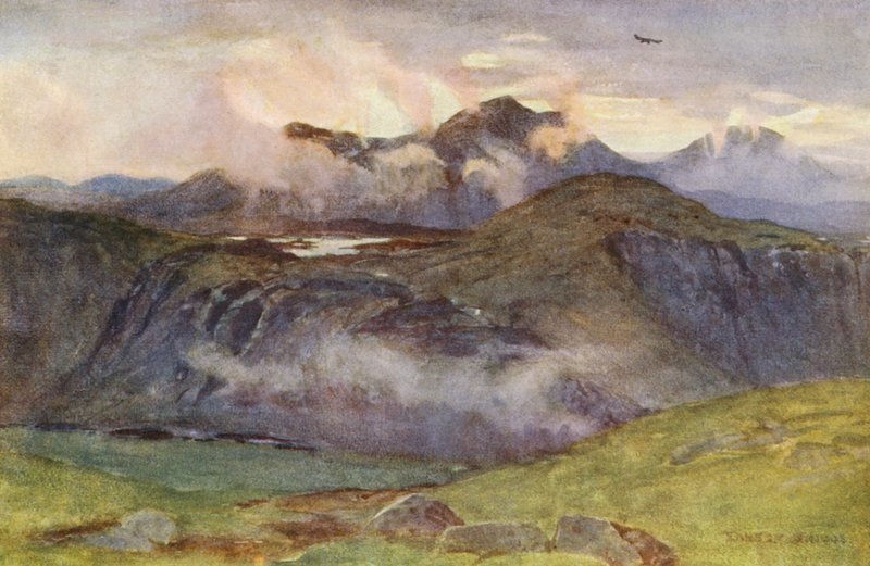 Merrick e Loch Enoch dalla cima di Corscrine da Ernest Edward Briggs