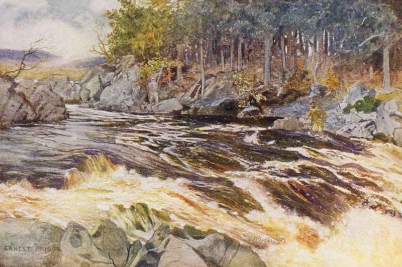 Pesca al salmone sul Ken, un momento critico da Ernest Edward Briggs