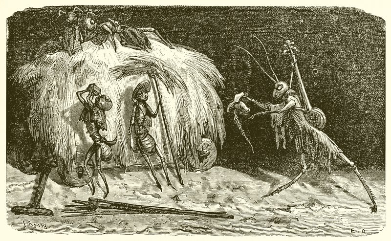Le formiche e la cavalletta da Ernest Henry Griset