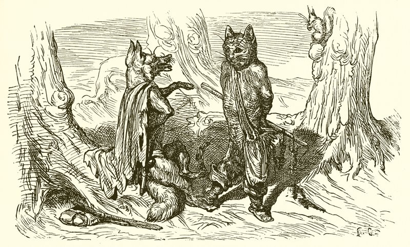 Il gatto e la volpe da Ernest Henry Griset