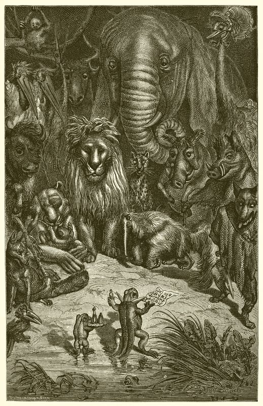 La rana e la volpe da Ernest Henry Griset