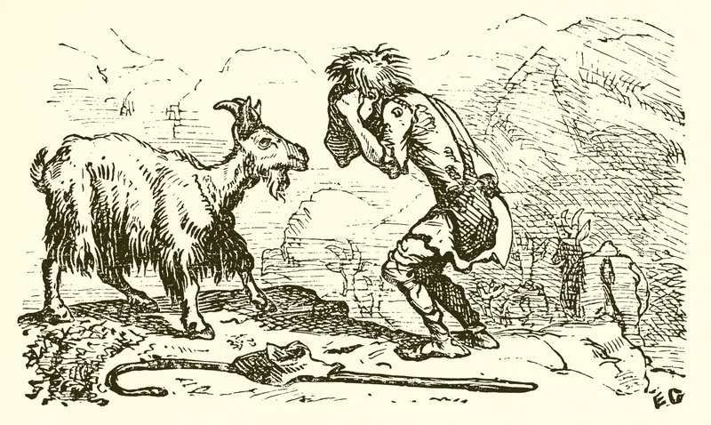 Il capraio e la capra da Ernest Henry Griset