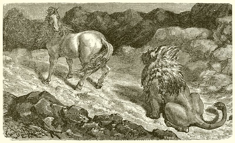 Il cavallo e il leone da Ernest Henry Griset
