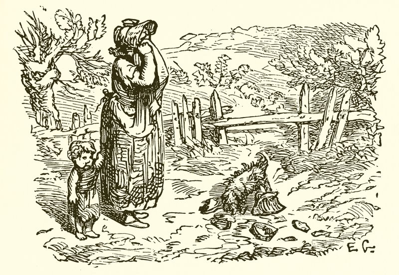 La fanciulla e il secchio di latte da Ernest Henry Griset
