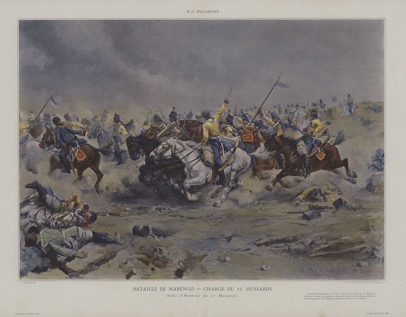 Carica del 12° Ussari alla battaglia di Marengo da Ernest Jean Delahaye