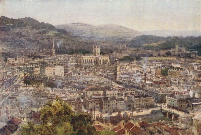 Bath da Beechen Cliff da Ernest William Haslehust