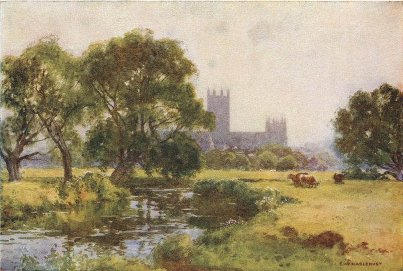 Canterbury dallo Stour da Ernest William Haslehust