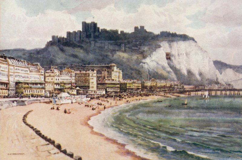 Castello di Dover e Marine Parade da Ernest William Haslehust