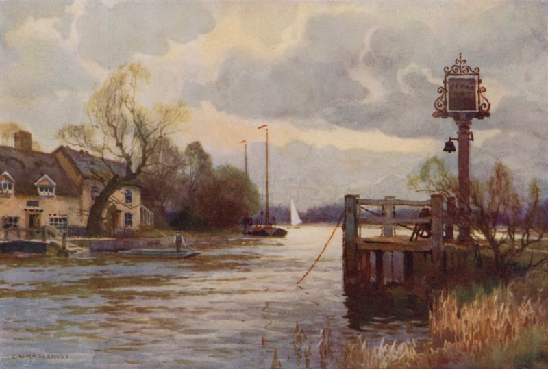 Horning Ferry (litografia a colori) da Ernest William Haslehust